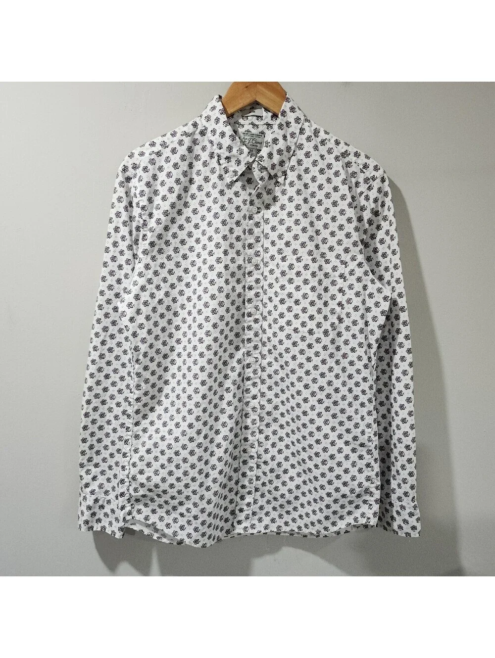 J Crew Slim Button Down Shirt Floral Flower All Over Preppy Summer Money Medium